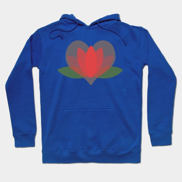 Water lily heart Hoodie by JorisLAQ